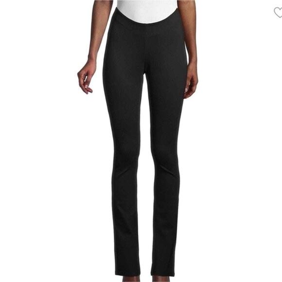 Danielle Bernstein By Weworewhat Women's Mid Rise Scoop Waist Pants Black Size 6 - Picture 1 of 8